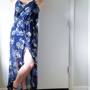 Sheer High Low Maxi Dress